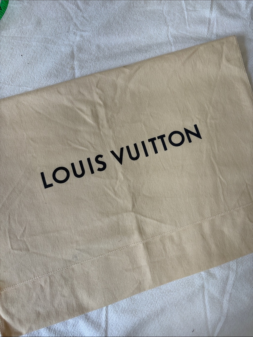 Genuine Louis Vuitton Tan and Black Branded Dust Cover